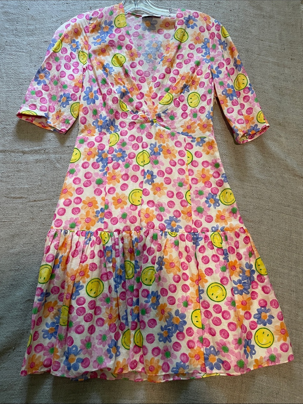 Sandro Floral & Smile Print Dress